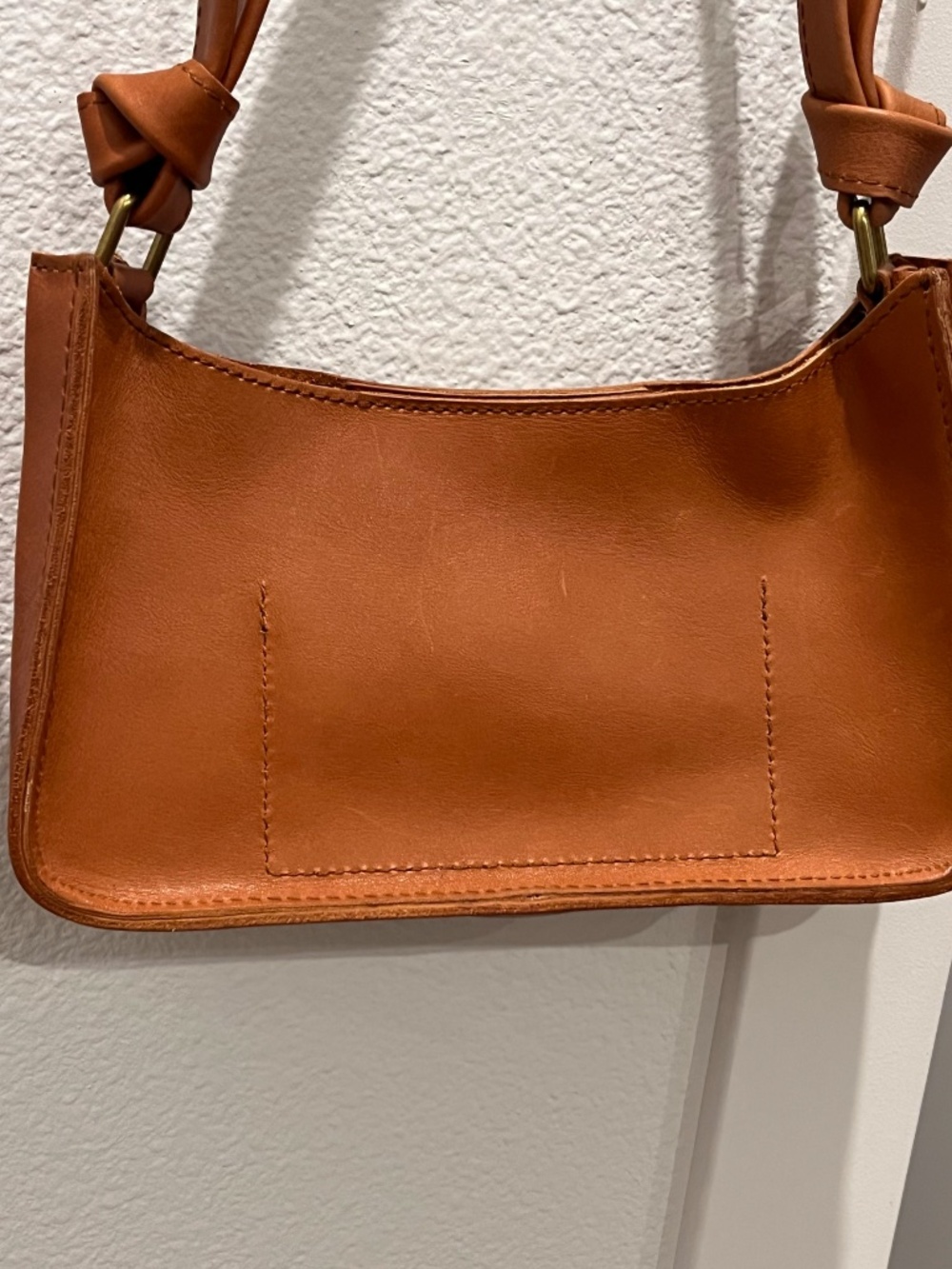 Madewell The Sydney Shoulder Leather Hobo‎ Bag in Burnished Caramel NWF NF070 - Picture 7 of 12